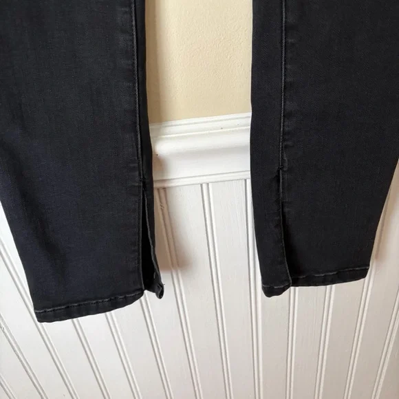 Good American | Good Waist Long Slit Outseam Skinny Jeans Black 12/31 NWT - Picture 6 of 10